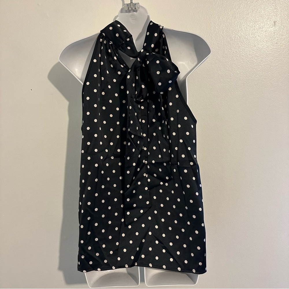 Joie Women’s Black top with white polka dots size Large 🆕 - Picture 13 of 15
